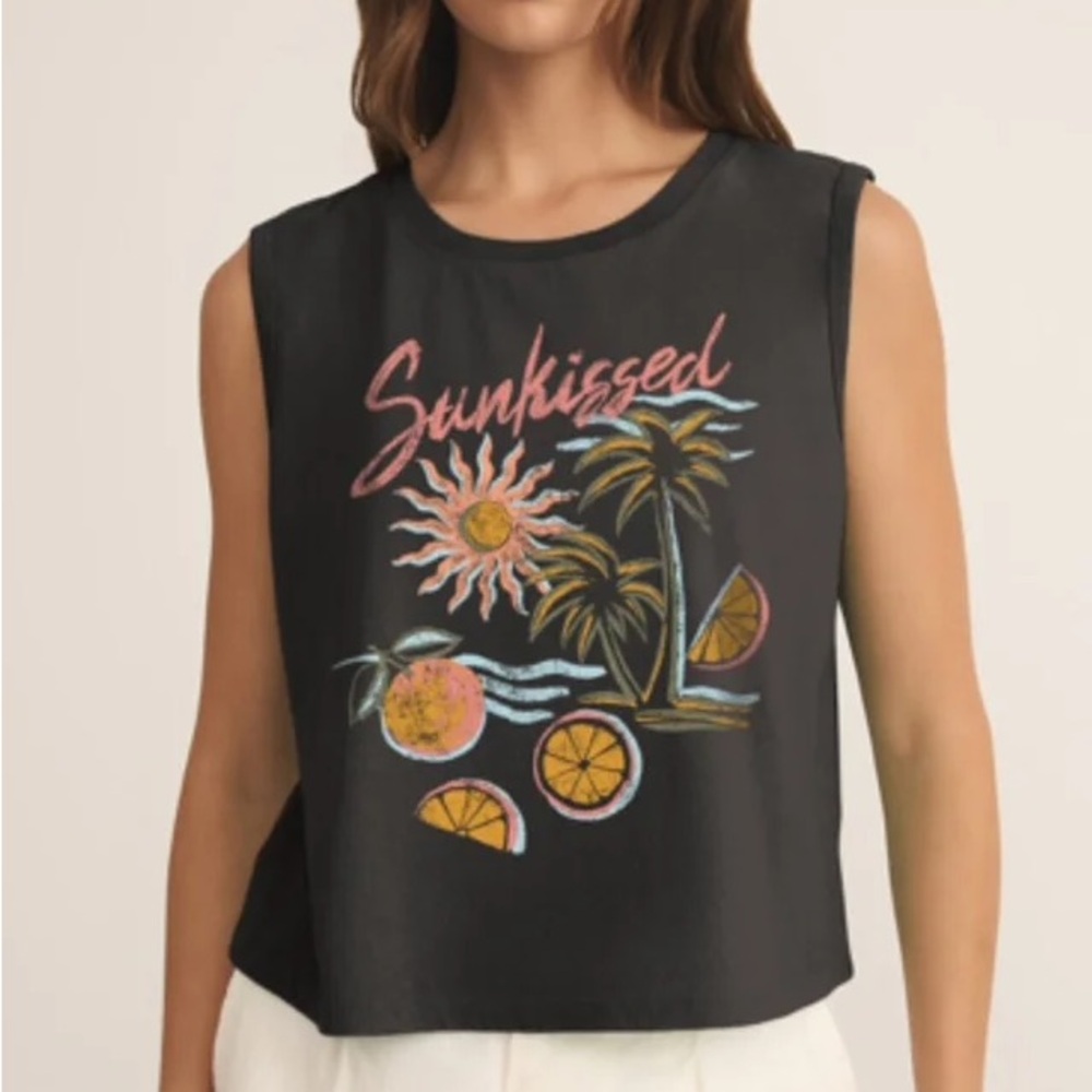 Z Supply Sunkissed Black Sleeveless Top